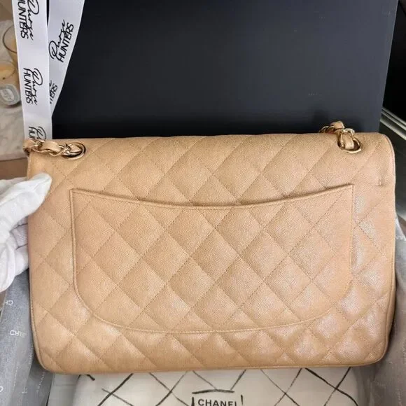 100% Authentic 19S CHANEL Jumbo Double Flap IRIDESCENT Caviar Lambskin GHW - Picture 3 of 16